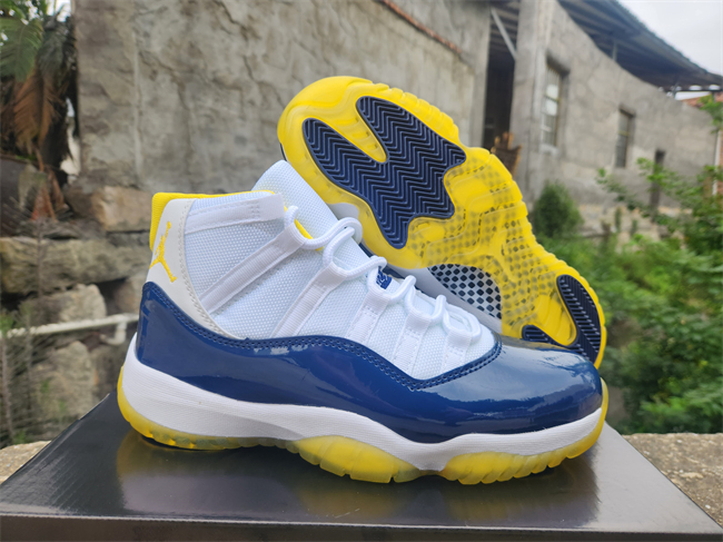 Men's Running weapon Air Jordan 11 White/Navy Shoes 135